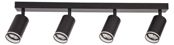Bodové svítidlo Pipe Ring, 4x černé kovové stínítko, b