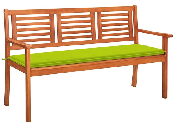 3místná zahradní lavice s poduškou 150 cm masivní eukalyptus 3061007