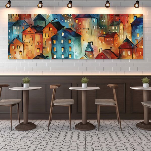 Obraz na plátně - Nočním životem v Orleans FeelHappy.cz Velikost obrazu (šířka x výška): 120 x 40 cm