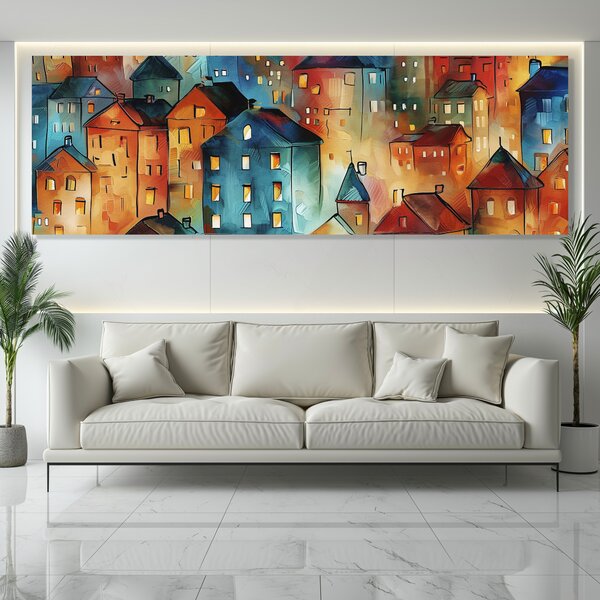 Obraz na plátně - Nočním životem v Orleans FeelHappy.cz Velikost obrazu (šířka x výška): 120 x 40 cm