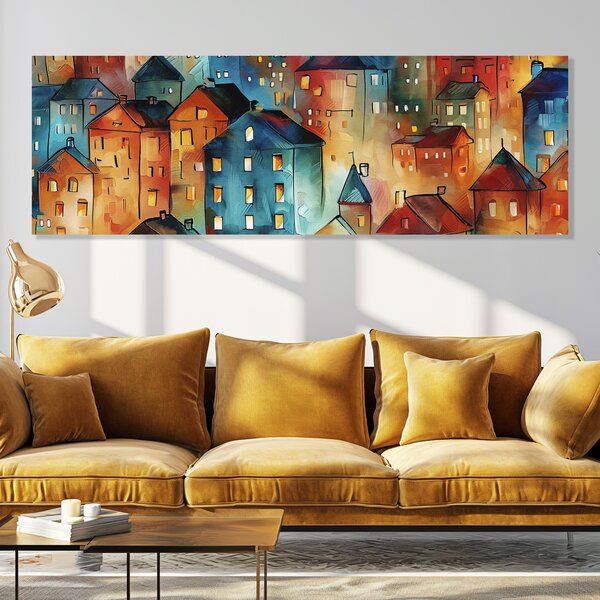 Obraz na plátně - Nočním životem v Orleans FeelHappy.cz Velikost obrazu (šířka x výška): 120 x 40 cm