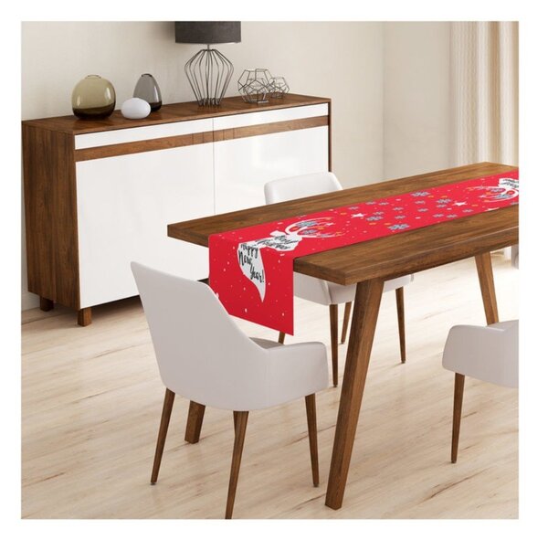 Sada 4 vánočních povlaků na polštář a běhounu na stůl Minimalist Cushion Covers Joy