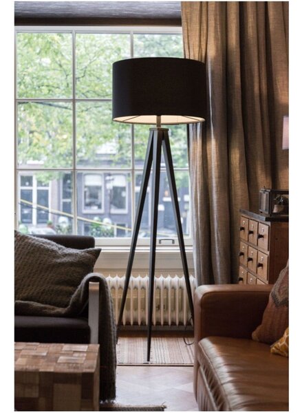 Černá stojací lampa Zuiver Tripod
