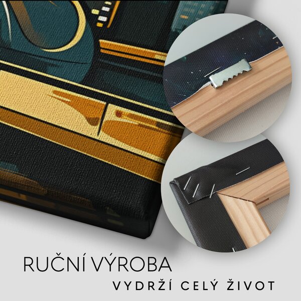 Obraz na plátně - Ranním vlakem z Yokohamy FeelHappy.cz Velikost obrazu (šířka x výška): 120 x 40 cm