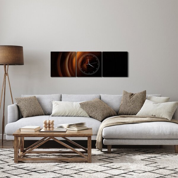 Obraz - Spirála (s hodinami) (90x30 cm)