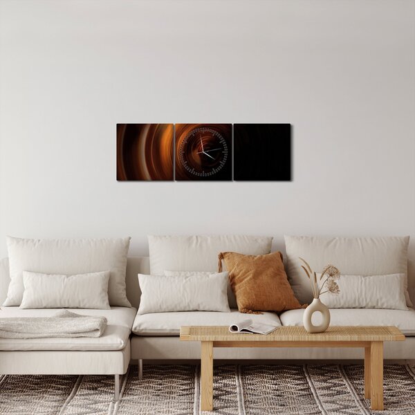 Obraz - Spirála (s hodinami) (90x30 cm)
