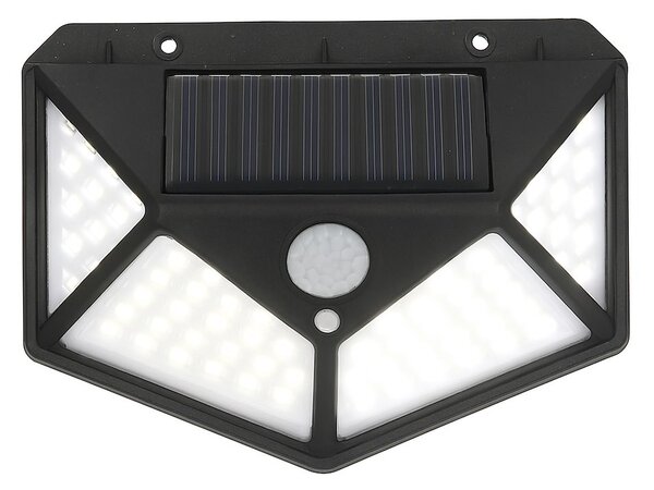 Exteriérové ​​solární nástěnné LED svítidlo Batman, 1x LED 3w, černá, pohybový senzor