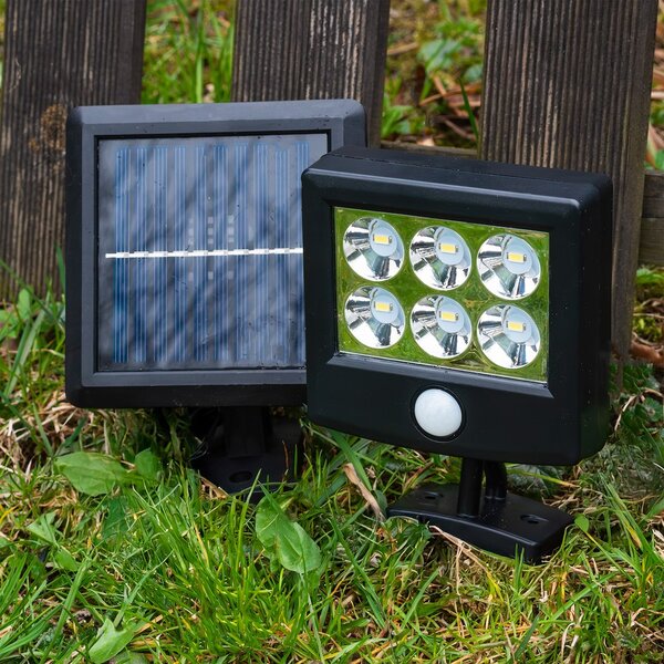 Exteriérové ​​solární LED svítidlo Depo, 1x LED 1,05w, černá