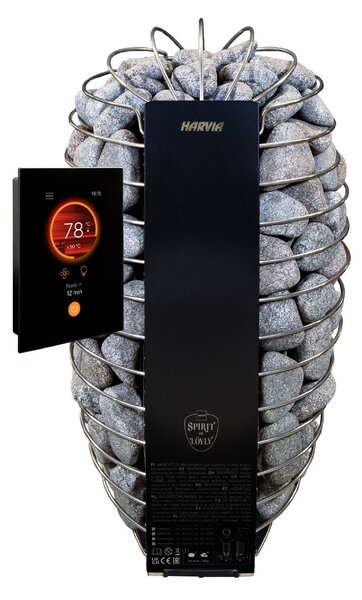 Harvia Spirit kamna do sauny elektrická SP90FC 9,0 kW WiFi černá, Černá 9kW