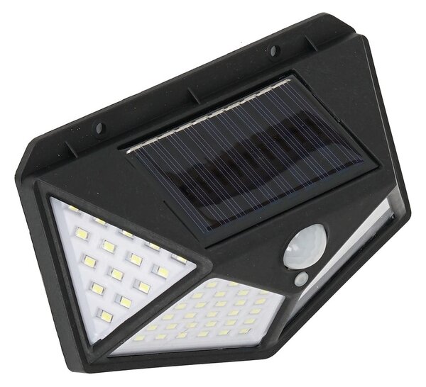 Exteriérové ​​solární nástěnné LED svítidlo Batman, 1x LED 3w, černá, pohybový senzor