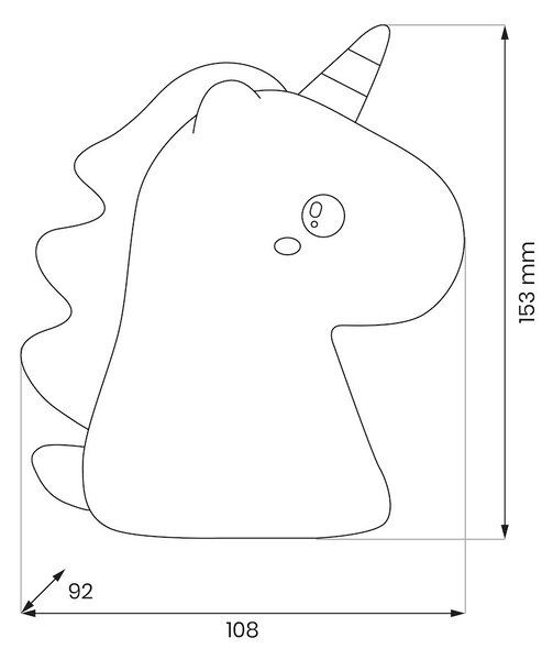 Dětská lampa Unicorn, 1w, 3000k, RGB