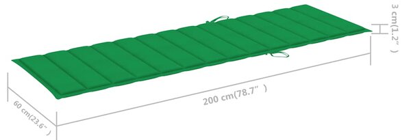 Zahradní lehátko s poduškou šedé masivní akáciové dřevo 3061364