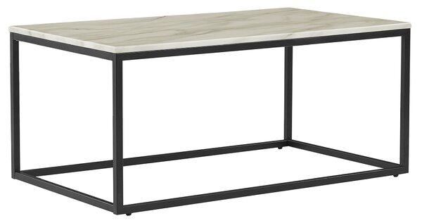 Konferenční stolek s mramorovým vzhledem béžový/černý DELANO