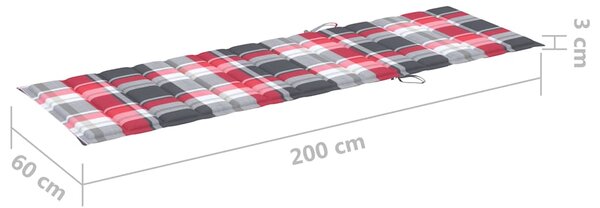 Zahradní lehátko s poduškou bambus 3061645
