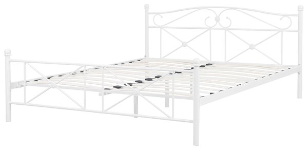 Postel Kov RODEZ 140 x 200 cm Bílá