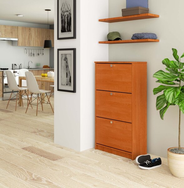 Ak furniture Botník Marienne 60 cm - 3 dvířka olše