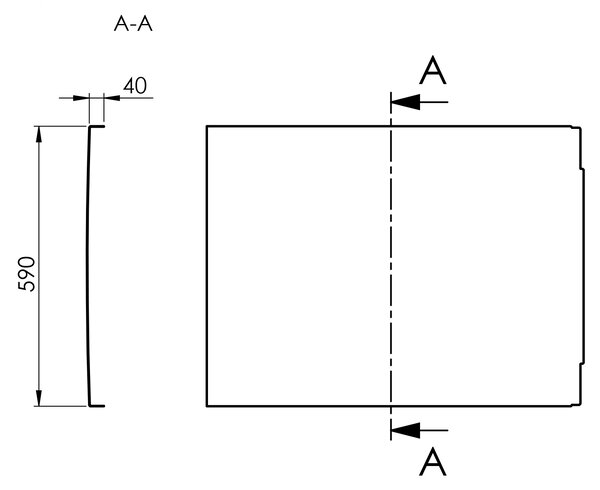 Polysan Polysan, PLAIN boční panel 90x59cm, 72714