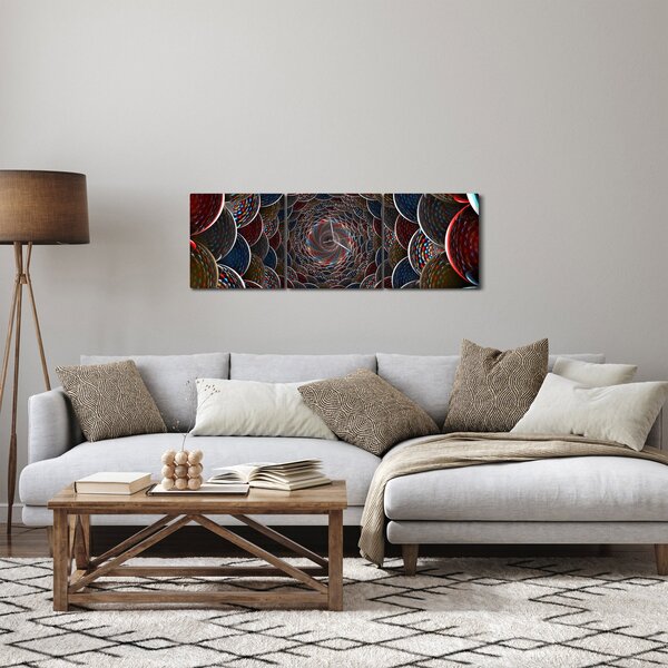 Obraz - Vír (s hodinami) (90x30 cm)