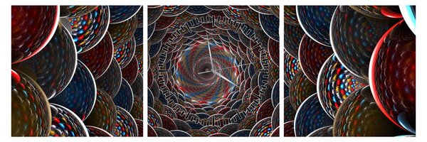 Obraz - Vír (s hodinami) (90x30 cm)