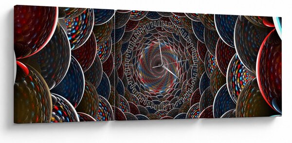 Obraz - Vír (s hodinami) (90x30 cm)