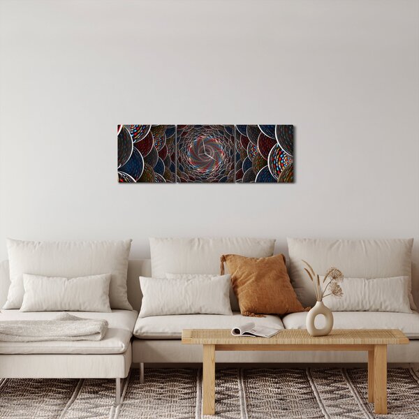 Obraz - Vír (s hodinami) (90x30 cm)