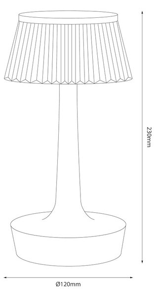 Stolní lampa Easy, 1x transparentní stínítko, b