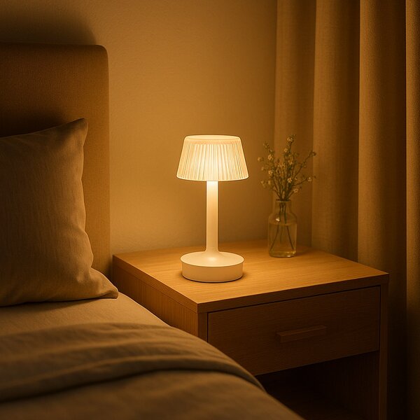 Stolní lampa Easy, 1x transparentní stínítko, w