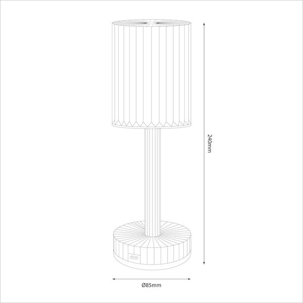 Stolní lampa Simple, 1x grafitové stínítko