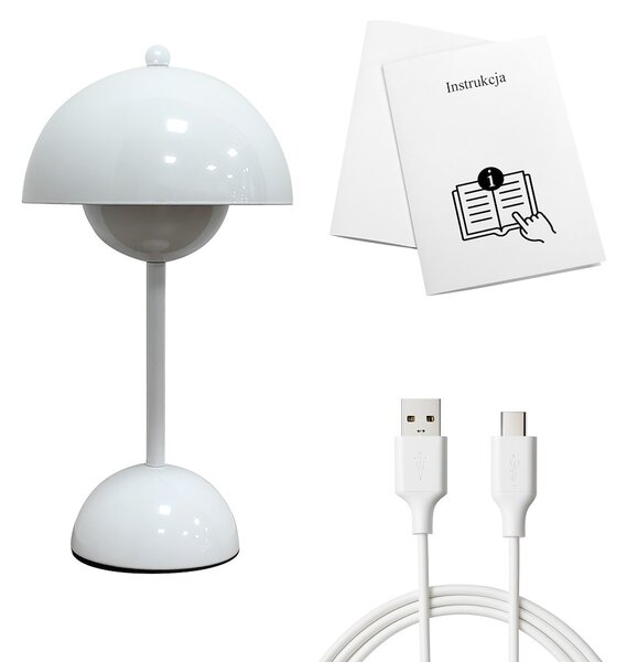 Stolní lampa Costa, 1x bílé stínítko, w