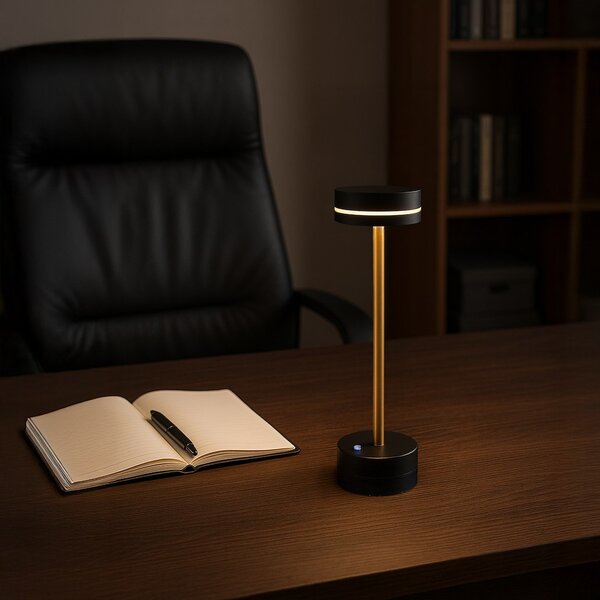 Stolní LED lampa Sam, 1x LED 5w, 3000k, b/g