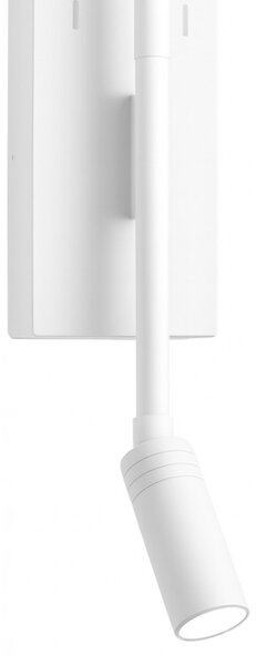 Nástěnné svítidlo Torch, 1x bílé kovové stínítko + 1x LED 3w, w
