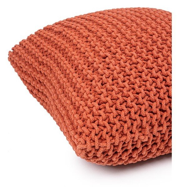 Cihlově červený polštářový puf Bonami Essentials Knit