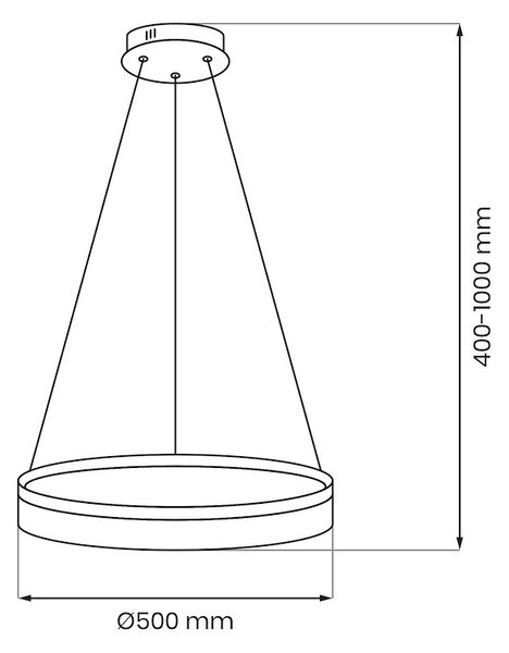 Závěsné LED svítidlo Gala, 1x LED 25w, 4000k, s