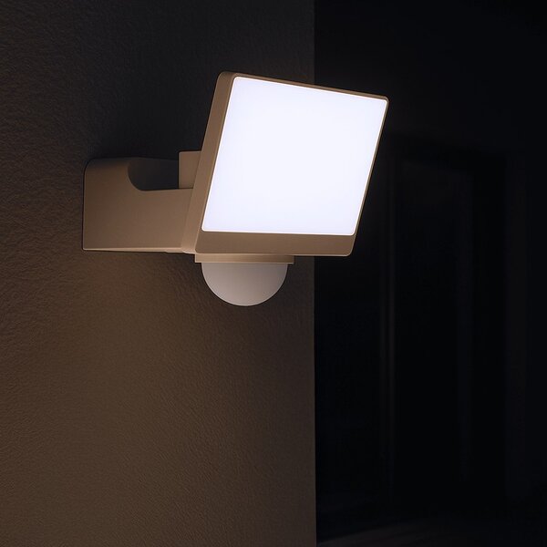 Exteriérové ​​nástěnné LED svítidlo Davos, 1x LED 30w, 4000k, bílá, pohybový senzor