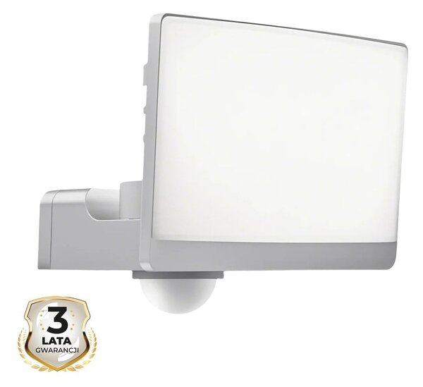 Exteriérové ​​nástěnné LED svítidlo Davos, 1x LED 30w, 4000k, bílá, pohybový senzor