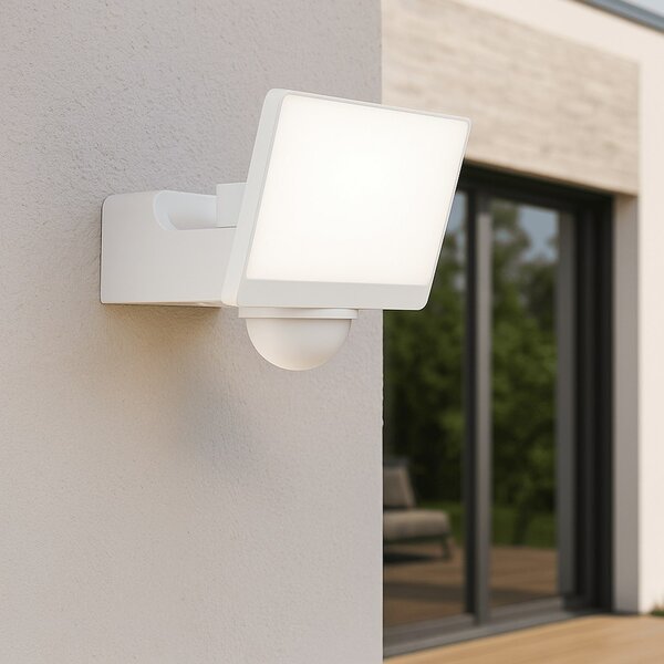 Exteriérové ​​nástěnné LED svítidlo Davos, 1x LED 30w, 4000k, bílá, pohybový senzor