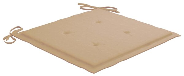 Zahradní židle 6 ks béžové podušky masivní teak 3073034