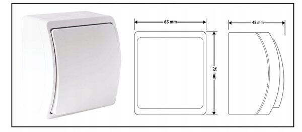 VIPLAST Jednopólový spínač světla 230V