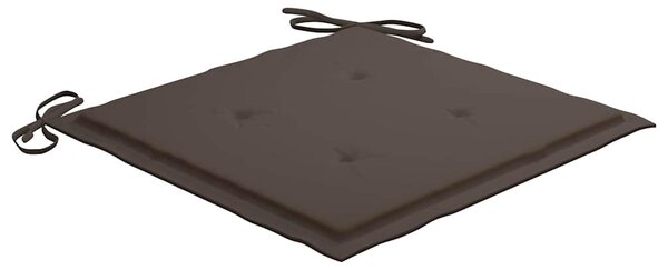 Zahradní židle 6 ks taupe podušky masivní teak 3073039