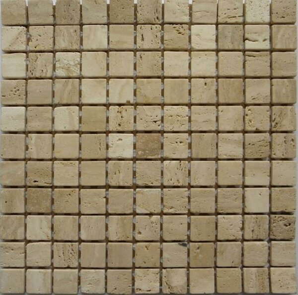 Mozaika Travertin kamenná béžová 30,6x30,6