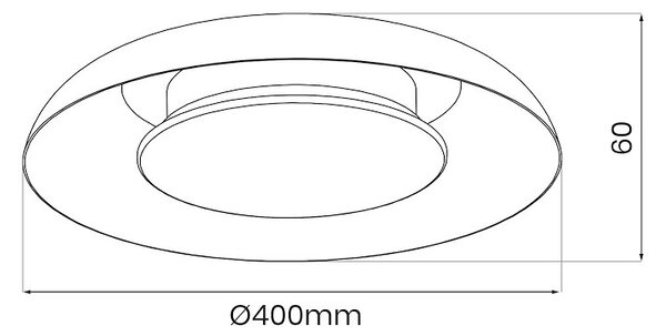 Stropní LED svítidlo Piattino, 1x LED 30w, 3000-6000k, b/g