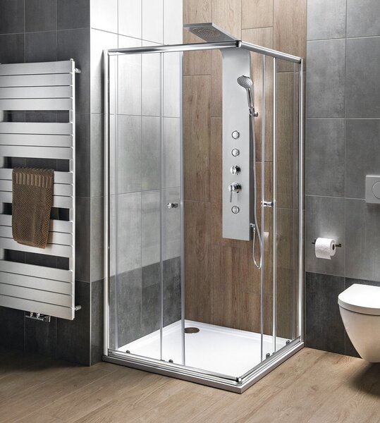 Aqualine Aqualine, TUSA sprchový panel s baterií, 1400 mm, hliník, SL680