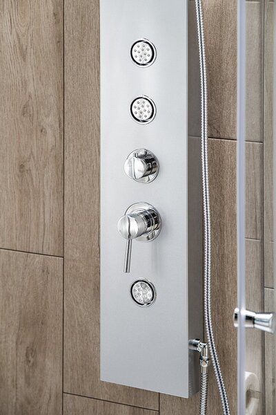 Aqualine Aqualine, TUSA sprchový panel s baterií, 1400 mm, hliník, SL680