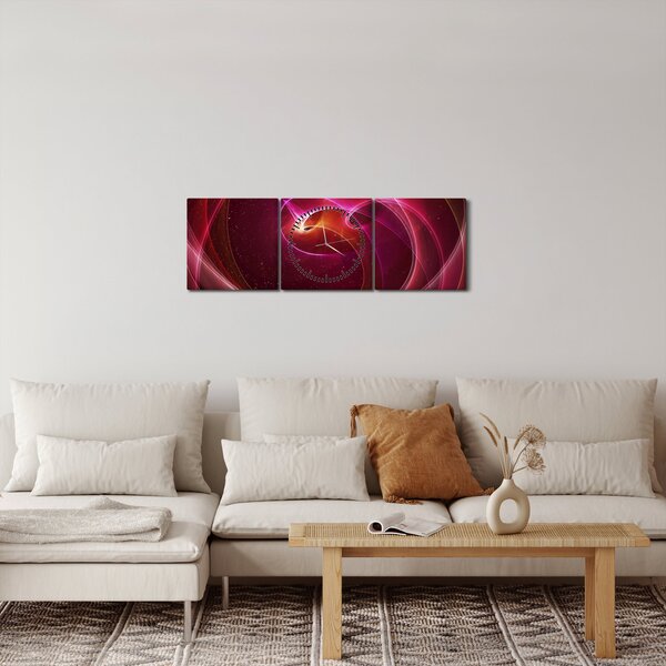 Obraz - Světelné linky (s hodinami) (90x30 cm)