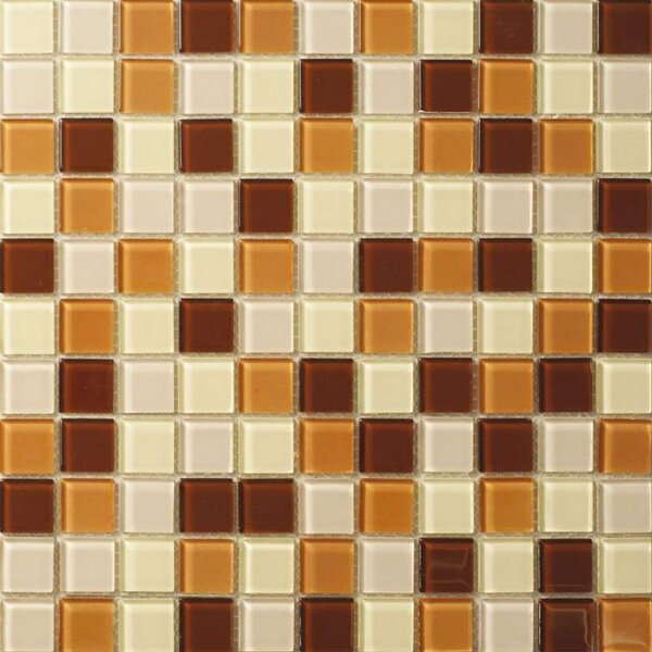 Mozaika Béžovo-hnědá sklo 30x30