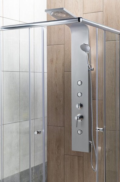Aqualine Aqualine, TUSA sprchový panel s baterií, 1400 mm, hliník, SL680