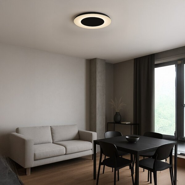 Stropní LED svítidlo Piattino, 1x LED 30w, 3000-6000k, b/w