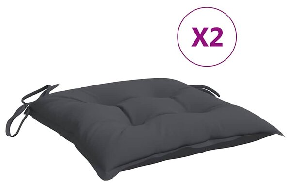 Skládací židle s antracitovými polštáři 2 ks, masivní teakové dřevo 3062475