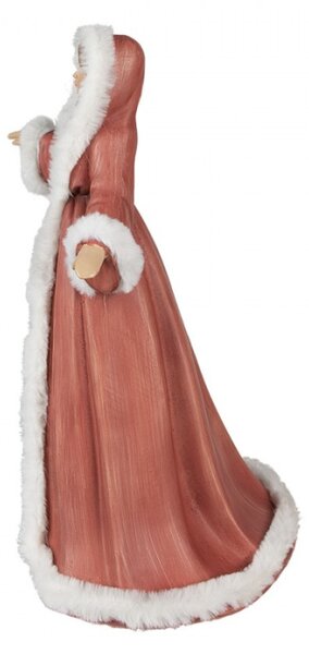 Figurka tančící ženy v kožichu – 40 cm