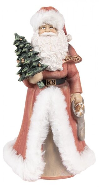 Figurka Santa Clause v červeném obleku se stromečkem – 23 cm